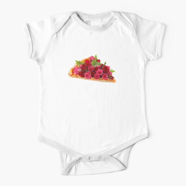 Rose pizza Short Sleeve Baby One-Piece