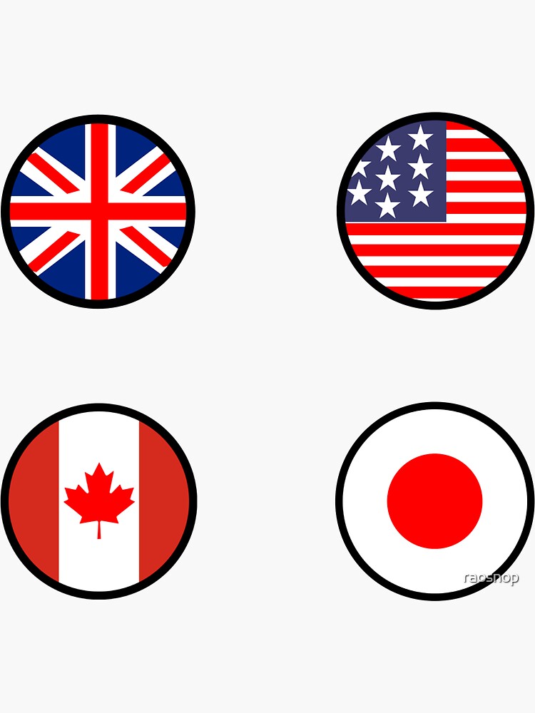 Country flag set #1 Sticker