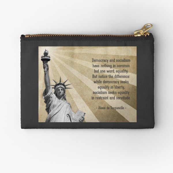 Alexis de Tocqueville Quote Zipper Pouch
