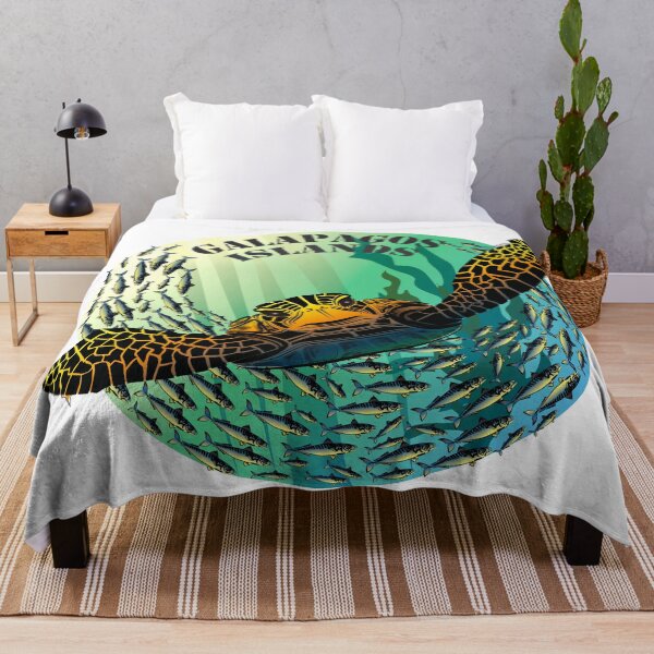 Item preview, Sea turtle and fish Galapagos Islands designed and sold by leeloolook.