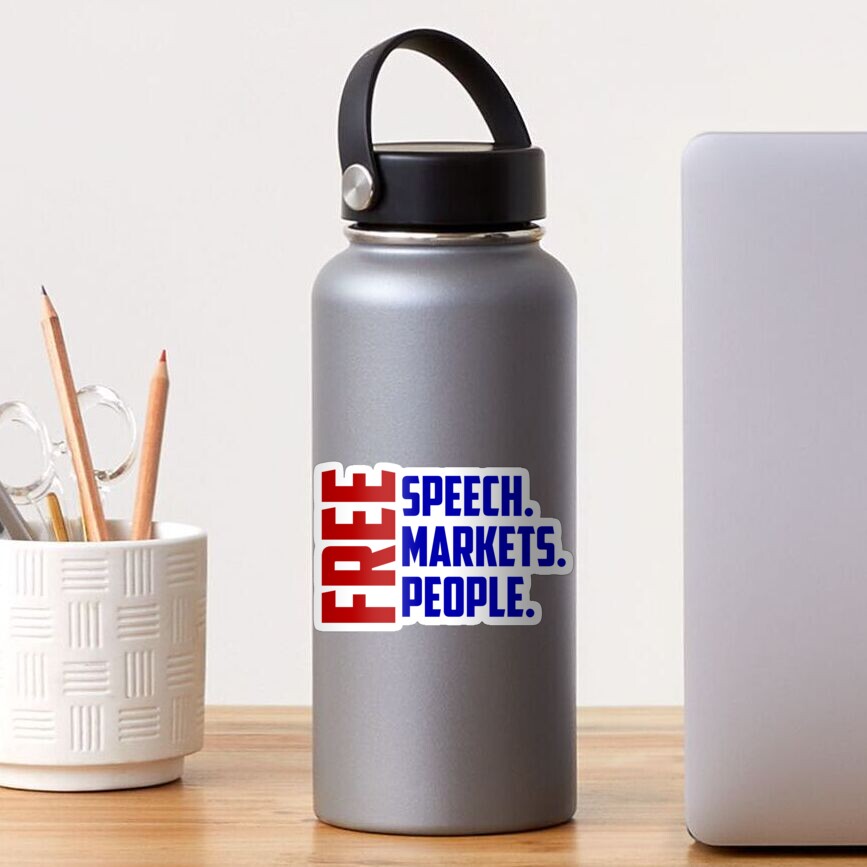 la libertad de expresión comercializa personas Pegatina
