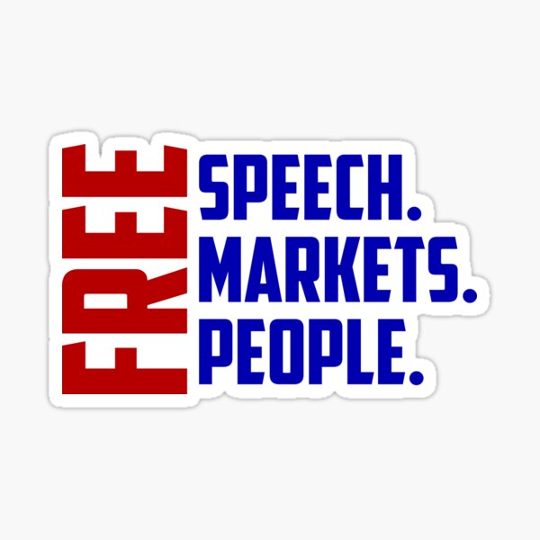 free speech markets people Sticker