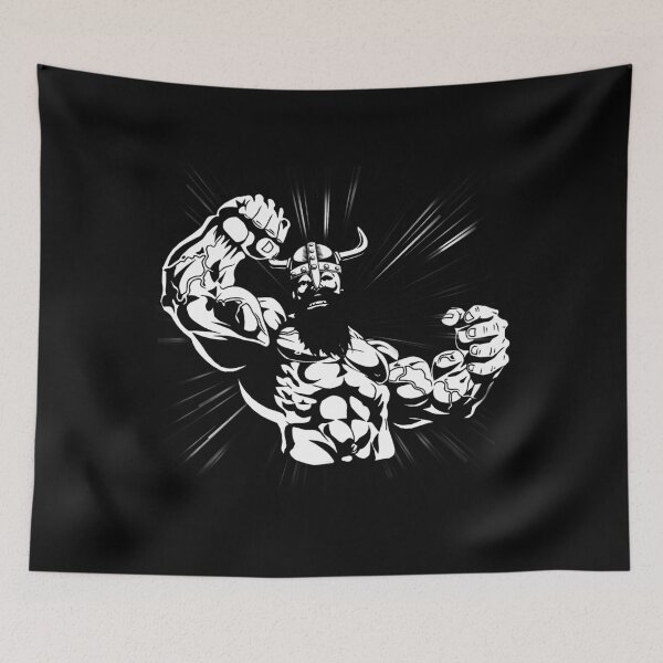 Item preview, Viking bodybuilder gift warrior runes designed and sold by alwe-designs.