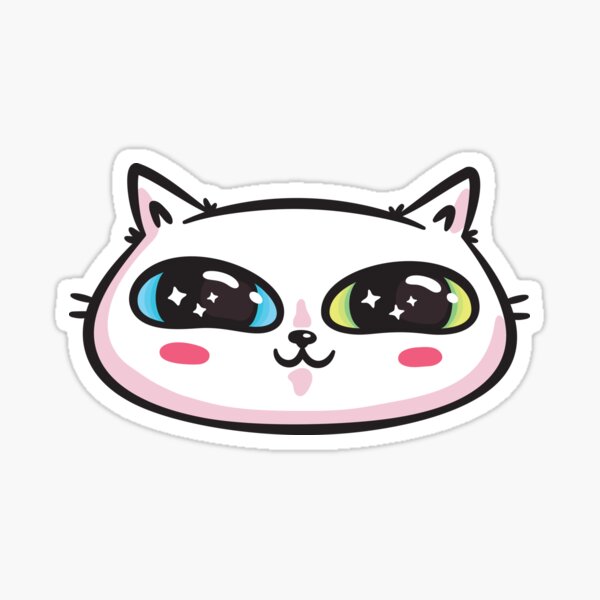 Starry Eyed Cat Sticker