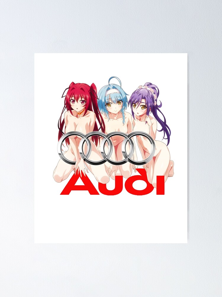 audi ecchi anime girls poster by eugen900000 redbubble redbubble