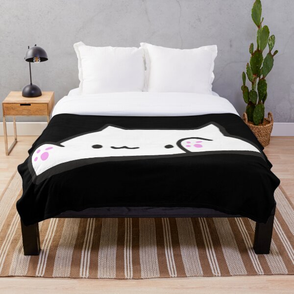 Bongo Cat Meme Throw Blanket