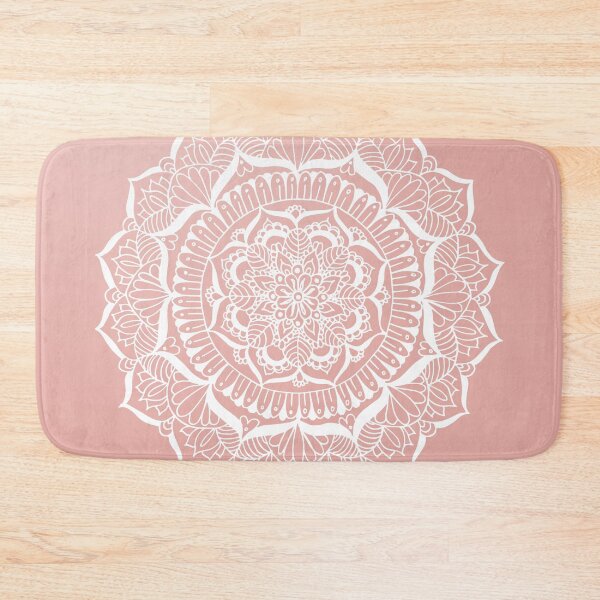 Item preview, White Flower Mandala on Rose Gold designed and sold by Julie Erin Designs.