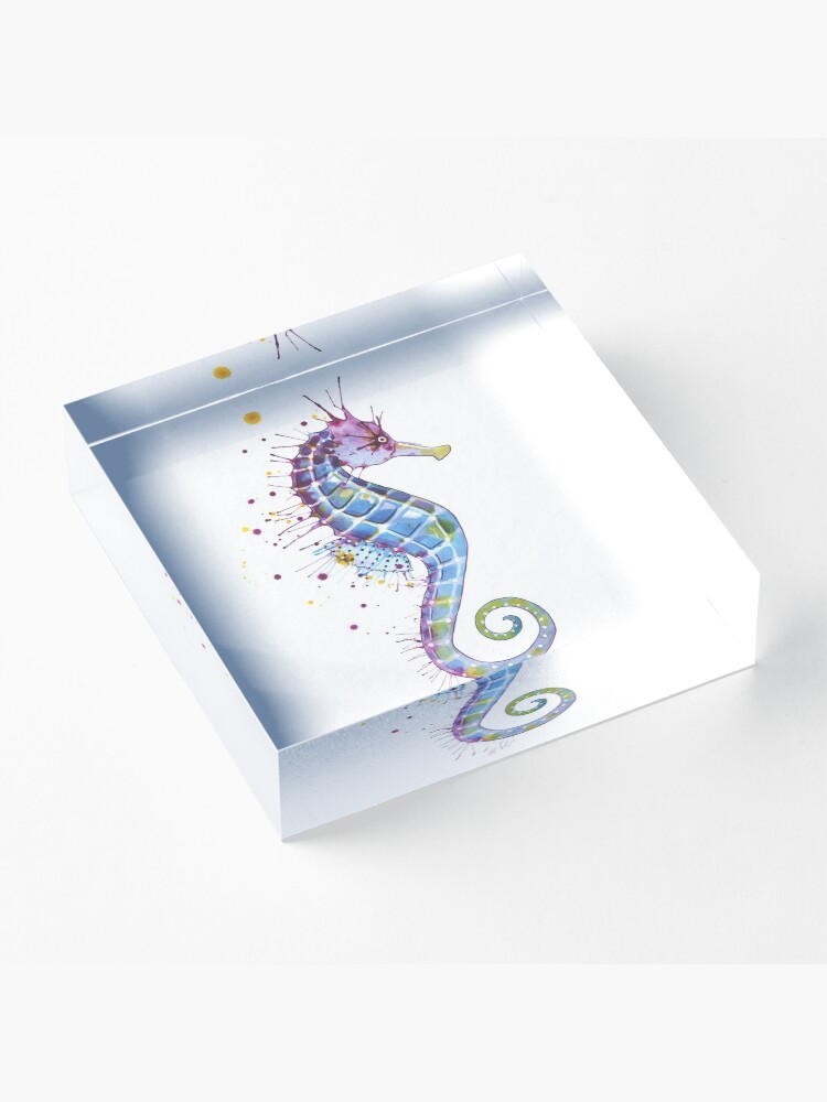 Alternate view of Seahorse - Purple Acrylic Block