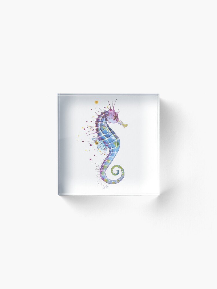 Alternate view of Seahorse - Purple Acrylic Block