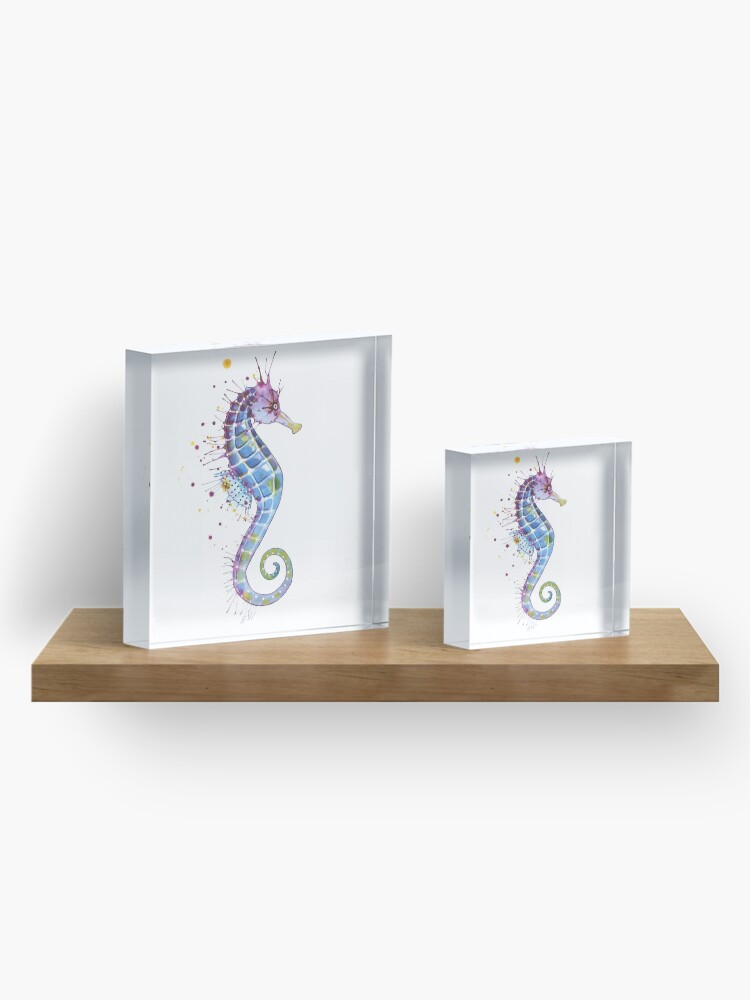 Alternate view of Seahorse - Purple Acrylic Block