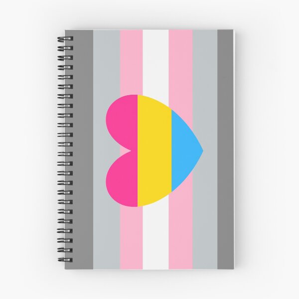 Aperçu de l'œuvre drapeau demigirl avec coeur pansexuel créée et vendue par Simplipride.
