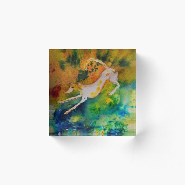 Lurcher Colour Fun Acrylic Block