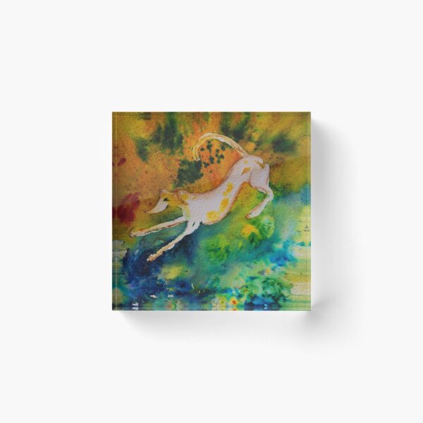Lurcher Colour Fun Acrylic Block