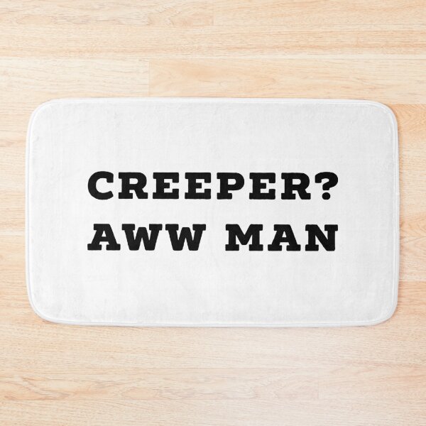 Item preview, Funny Creeper Aw Man Meme T-Shirt Aww Man Black Text designed and sold by Astrogearstore.