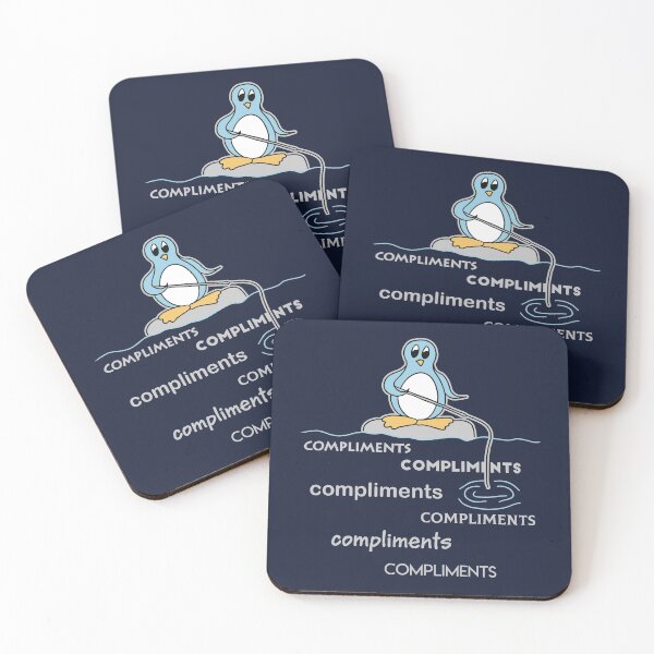 Item preview, Penguin Fishing for Compliments Metaphor Funny designed and sold by ironydesigns.