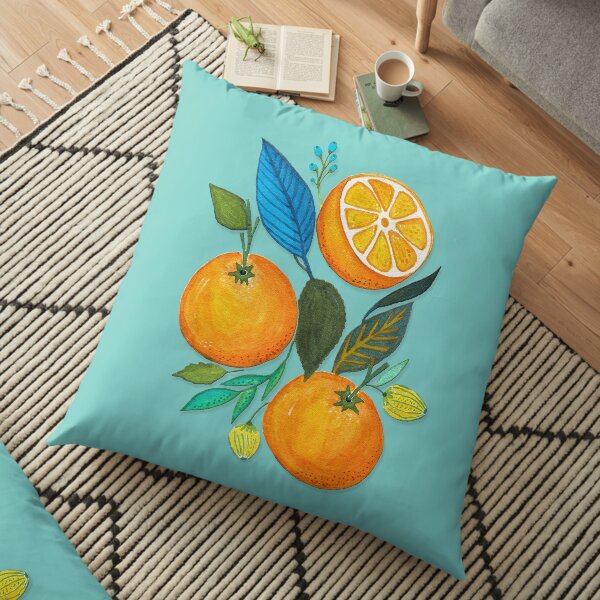 Lady Orange Floor Pillow