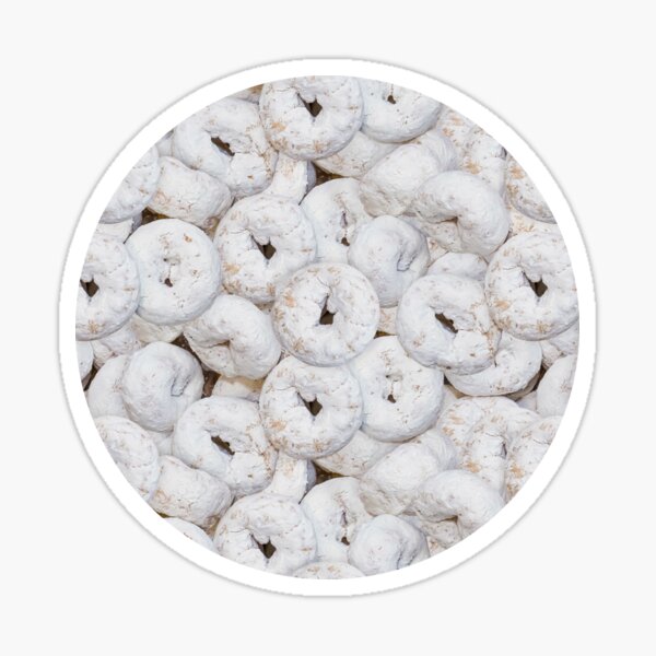 Mini Powdered Sugar Donuts Photo Pattern Sticker