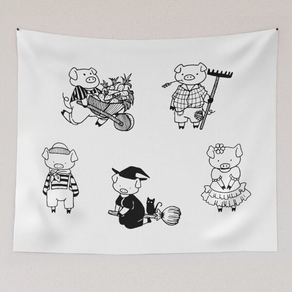 Item preview, Cute Piggy Sticker Pack - Cute Pigs - Animal Stickers designed and sold by MysticMagpie.