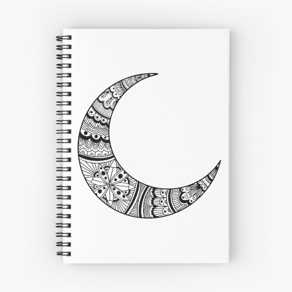 Item preview, Zentangle Moon Waning Cresent - Black designed and sold by MysticMagpie.