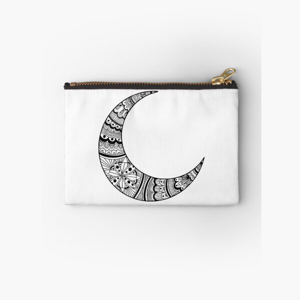 Item preview, Zentangle Moon Waning Cresent - Black designed and sold by MysticMagpie.