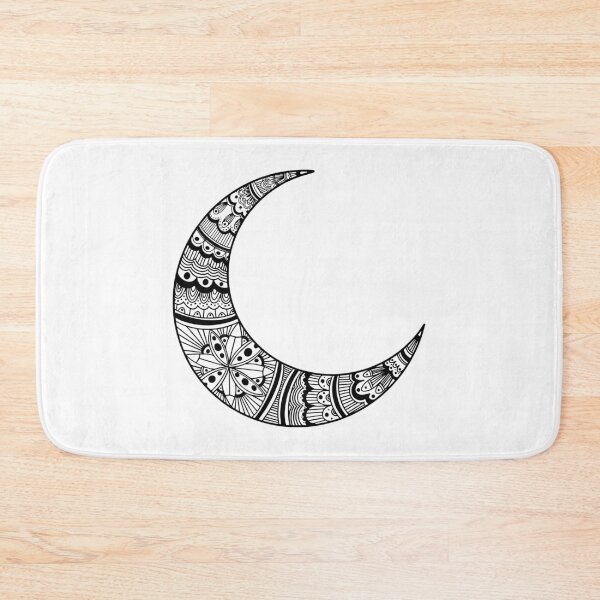 Item preview, Zentangle Moon Waning Cresent - Black designed and sold by MysticMagpie.