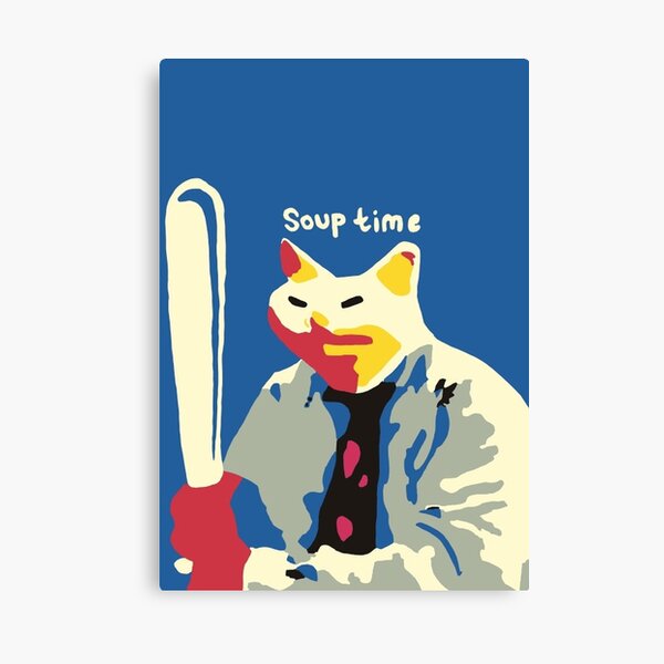 Soup time cat Canvas Print