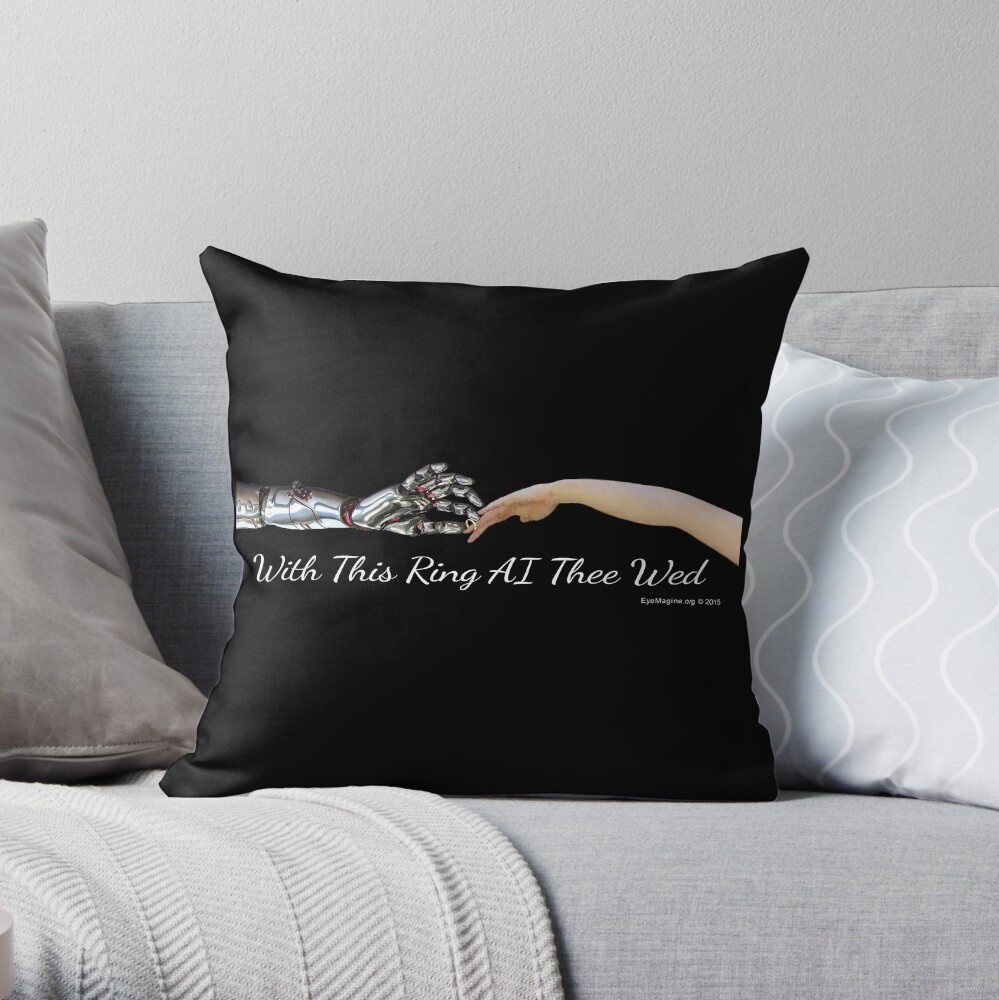 AI Wedding Throw Pillow
