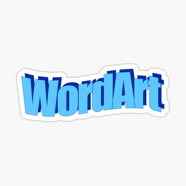 "Word Art Graphic Design 90's" Sticker by breynoldsdesign | Redbubble