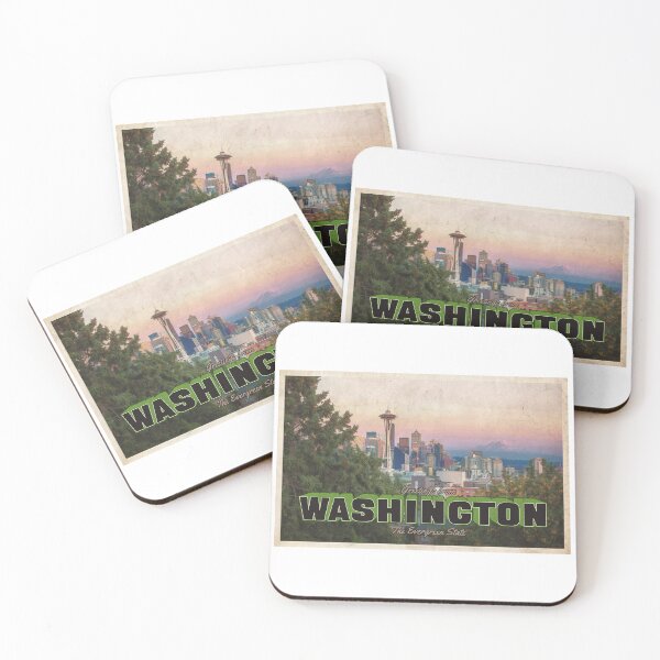 Item preview, Greetings from Washington - Vintage Travel Postcard Design designed and sold by fromthereco.