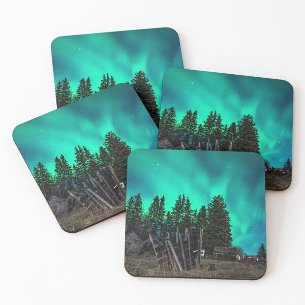 Item preview, Rustic Aurora Dancing Over Pines designed and sold by PurpleMonkeyDW.