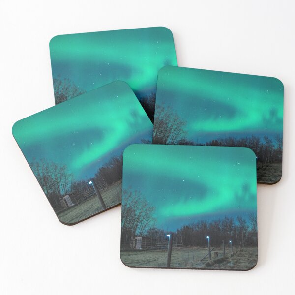 Item preview, Northern Lights Over Fence designed and sold by PurpleMonkeyDW.