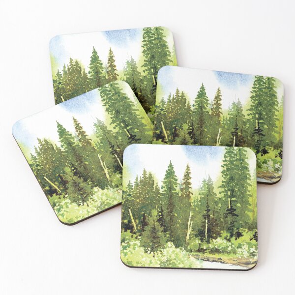 Item preview, Pine Forest in Watercolor designed and sold by Kelly Roy.