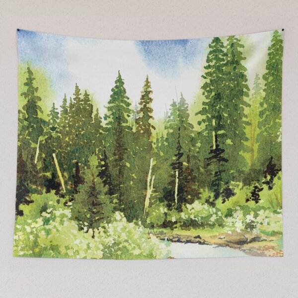 Item preview, Pine Forest in Watercolor designed and sold by Kelly Roy.