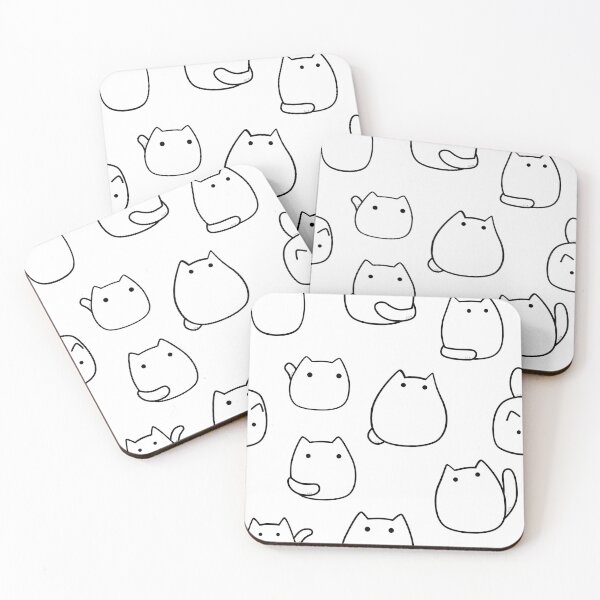 Item preview, Blob Cats in White! designed and sold by RainingBees.