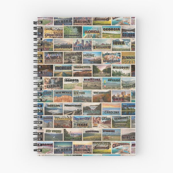 Item preview, Greetings from America - Vintage Travel Postcard Pattern designed and sold by fromthereco.