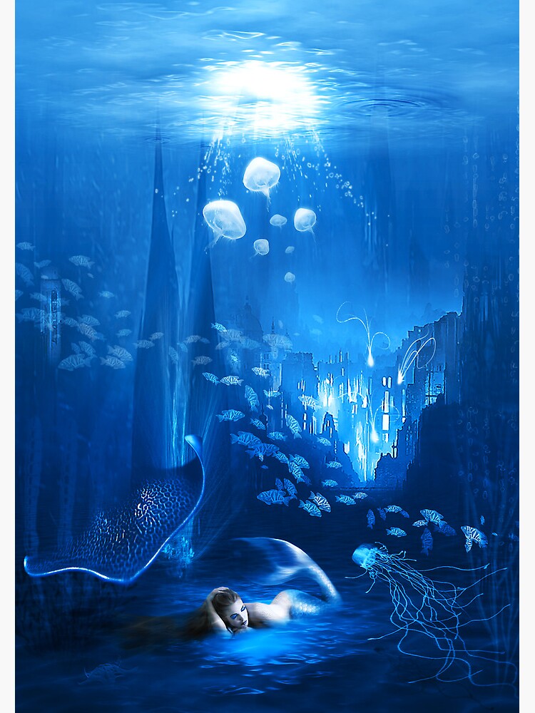 1pc Canvas Poster Modern Art Underwater World Underwater Sea Life