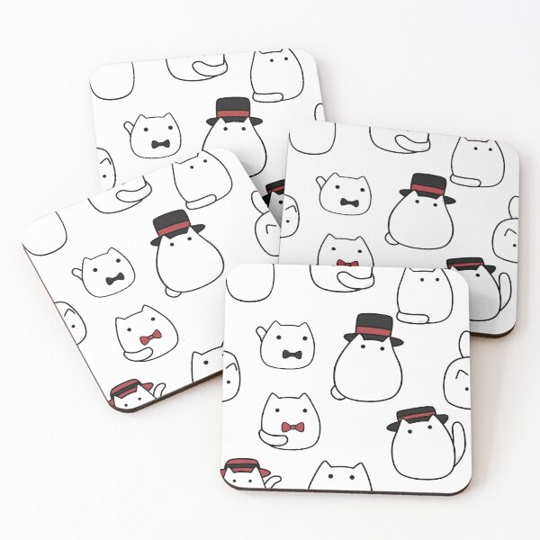Item preview, Fancy Blob Cats in White! designed and sold by RainingBees.