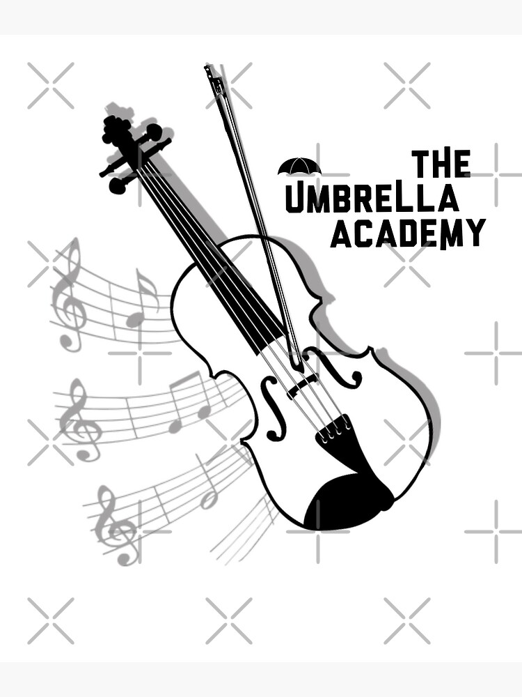 "White Violin Umbrella Academy" Poster for Sale by PincGeneral Redbubble