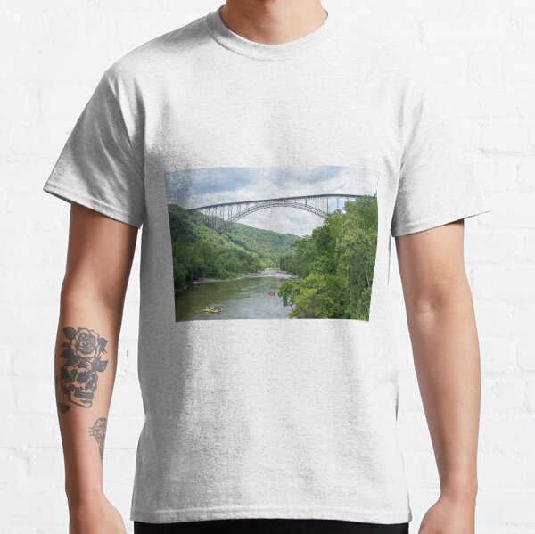 New River Bridge Jump T newest Shirt Vintage 80s Base Jumping West Virginia 50/50 Made In USA Mens Size XL