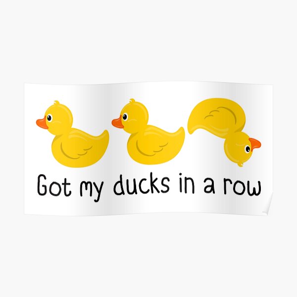 Got my ducks in a row Poster