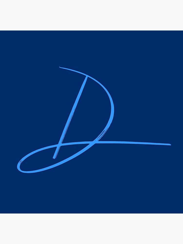 Disover D Monogram (blue Hand) Premium Matte Vertical Poster