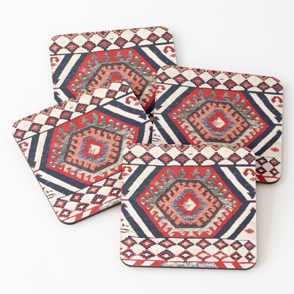 Item preview, Hotamis Konya Central Anatolian Kilim Fragment Print designed and sold by Vicky Brago-Mitchell®.