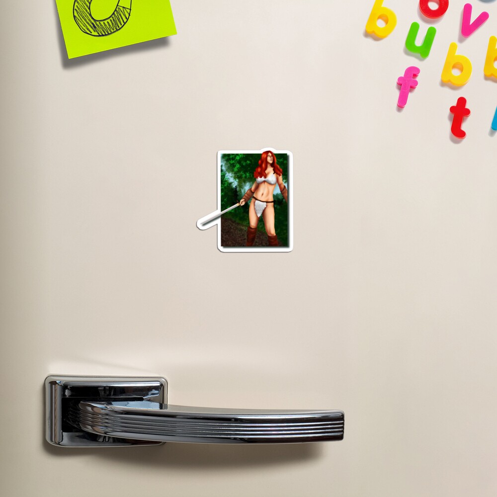 Red Haired Barbarian Babe Magnet