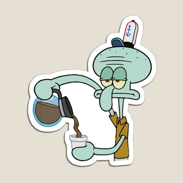 Squidward Coffee Magnet