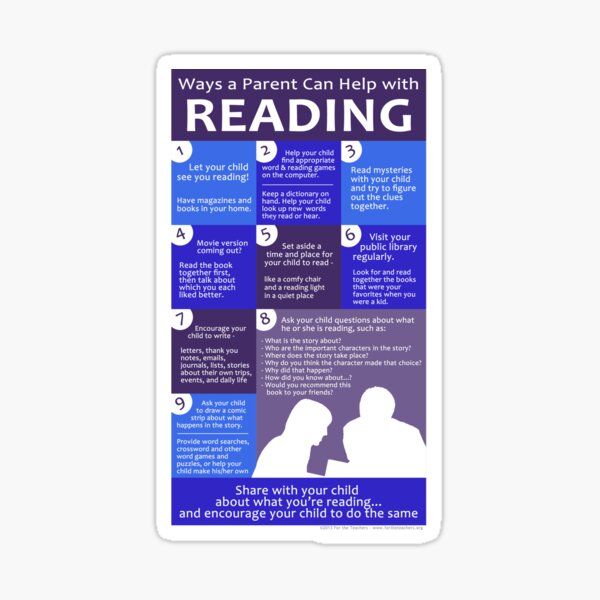Ways Parents Can Help with Reading Sticker