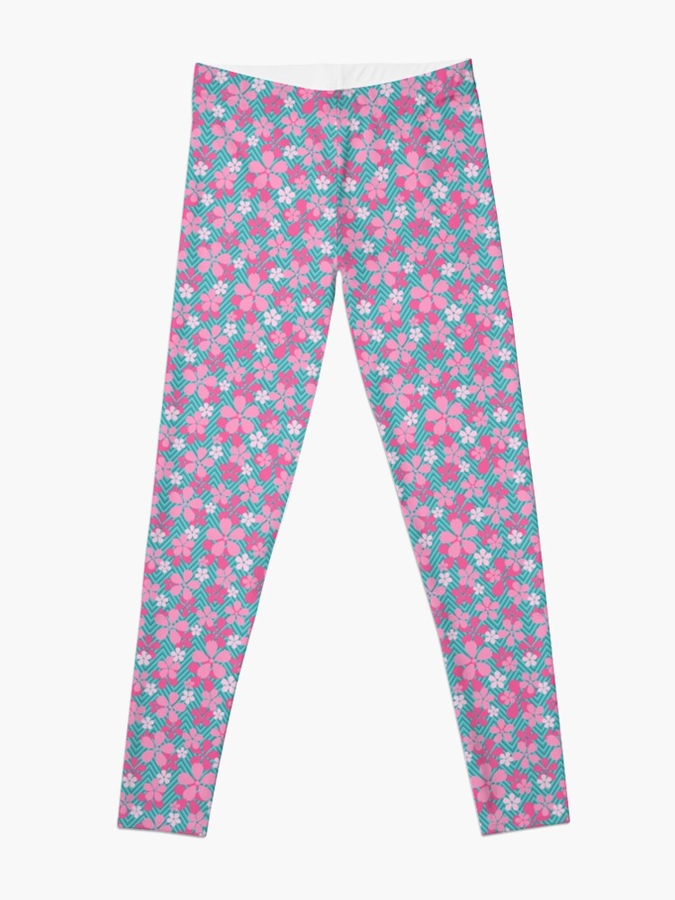 Alternate view of Sakura Chevron in Teal Leggings