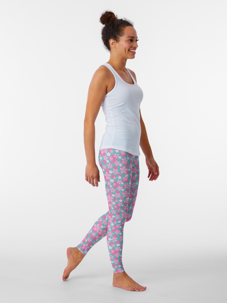 Alternate view of Sakura Chevron in Teal Leggings