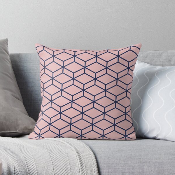 Blush pink and navy 2024 cushions