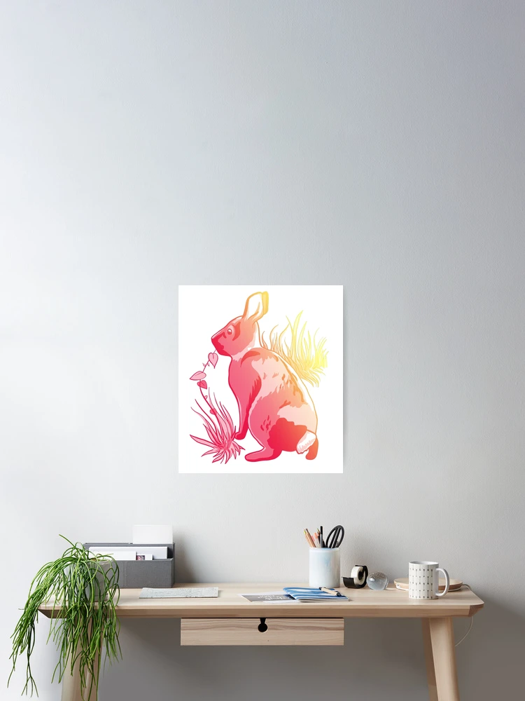 Thumbnail 2 of 3, Poster, Wildfire Rabbit designed and sold by Lizzie Kelso.