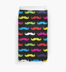 Colourful Moustache Pattern Duvet Cover